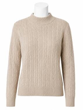 J.Crew Factory Cable Knit Mockneck Sweater - Size S